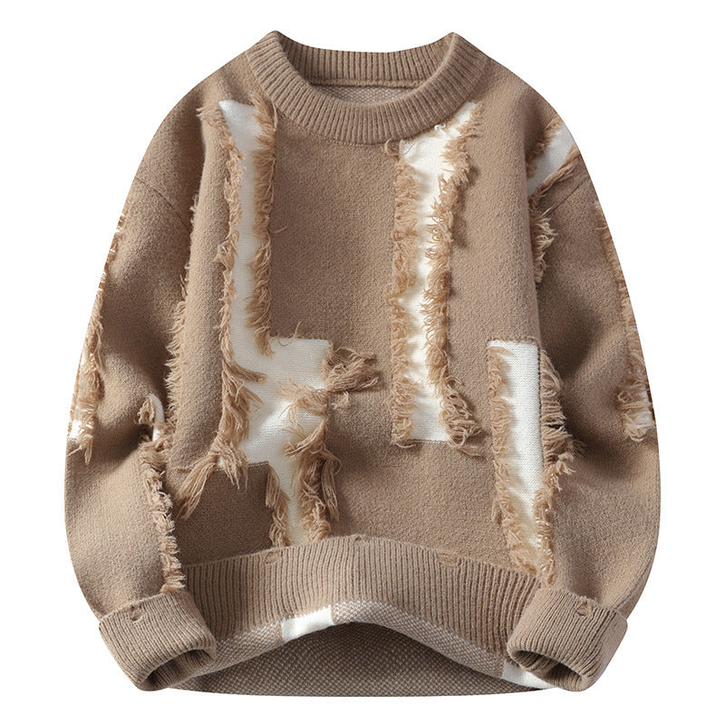 Distressed Pullover Sweater