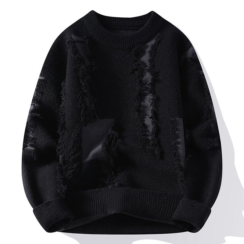 Distressed Pullover Sweater