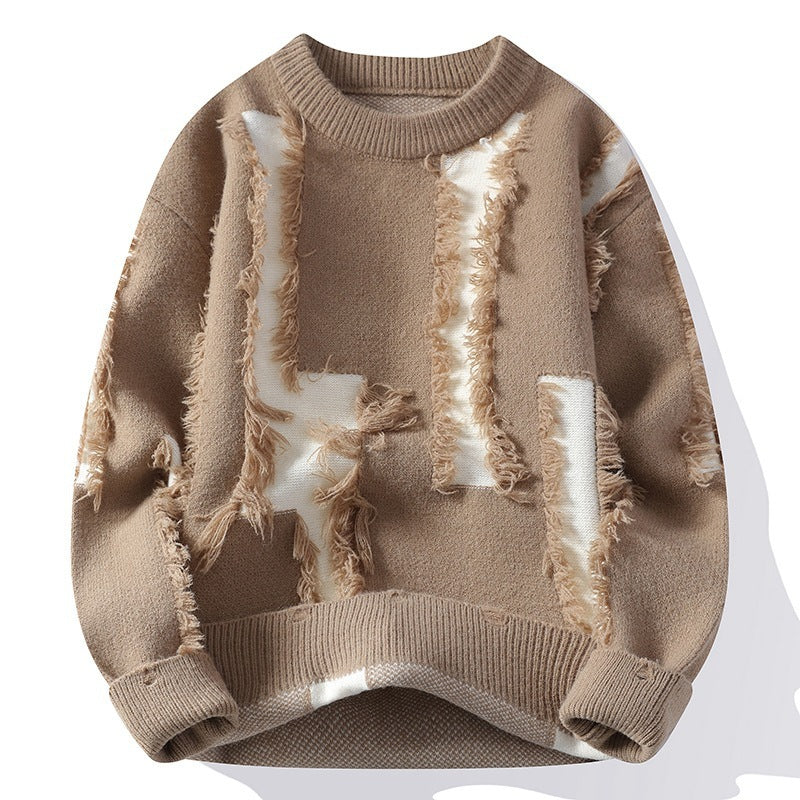 Distressed Pullover Sweater