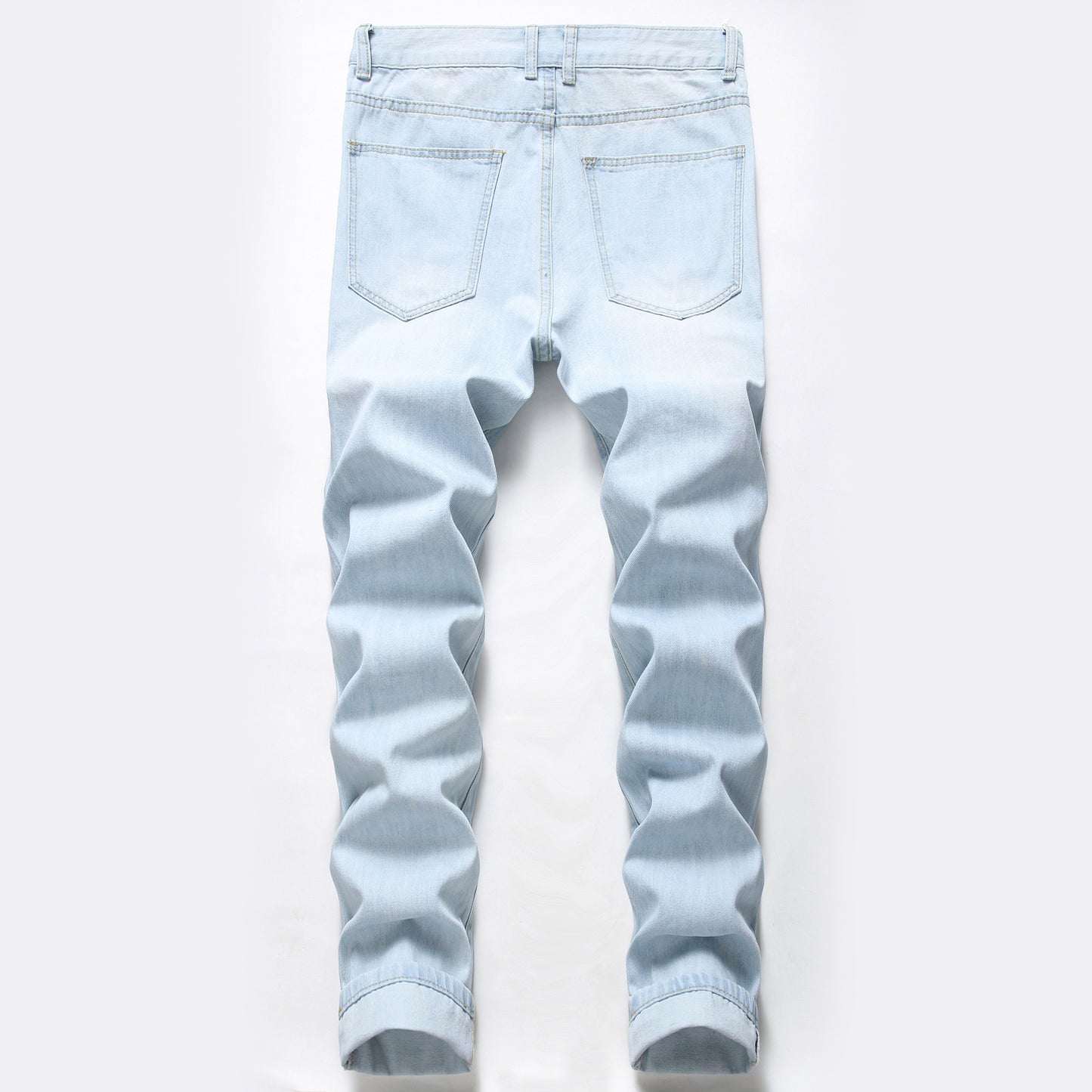 DISTRESSED DENIM JEANS