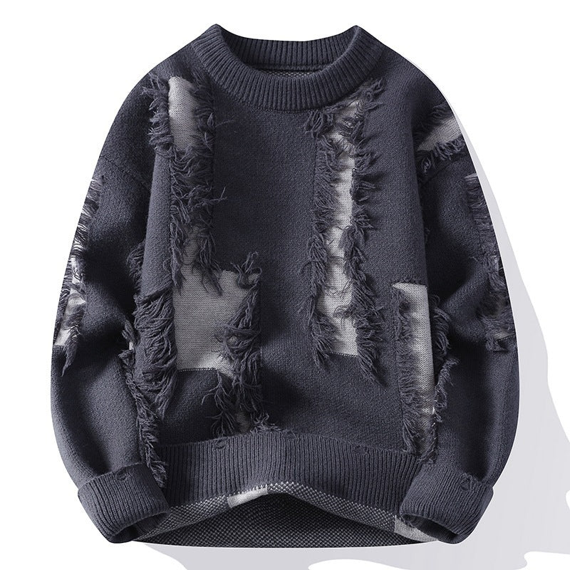 Distressed Pullover Sweater
