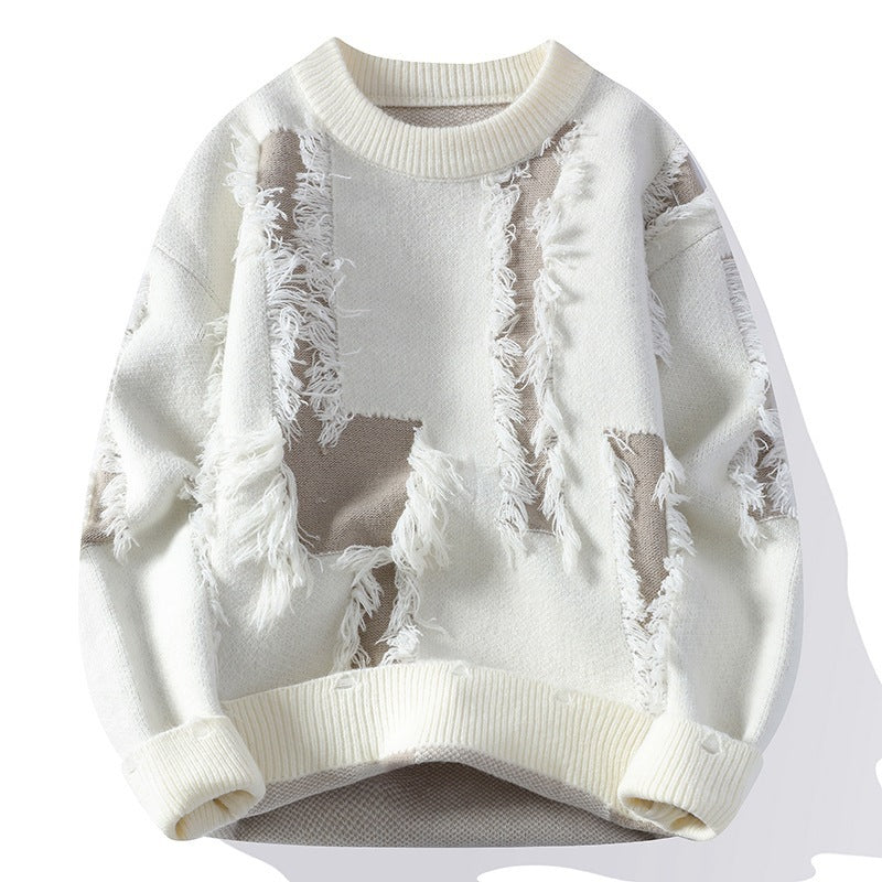 Distressed Pullover Sweater